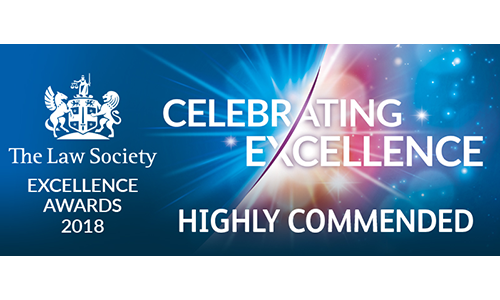 <p style="text-align: center;"><strong>The Law Society Excellence Awards</strong></p>
<p style="text-align: center;"><span>Excellence in Practice Management</span></p>
<p style="text-align: center;">Highly Commended</p>
<p style="text-align: center;">2018</p>